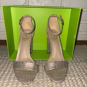 Sam Edelman Yaro light gold metallic heels